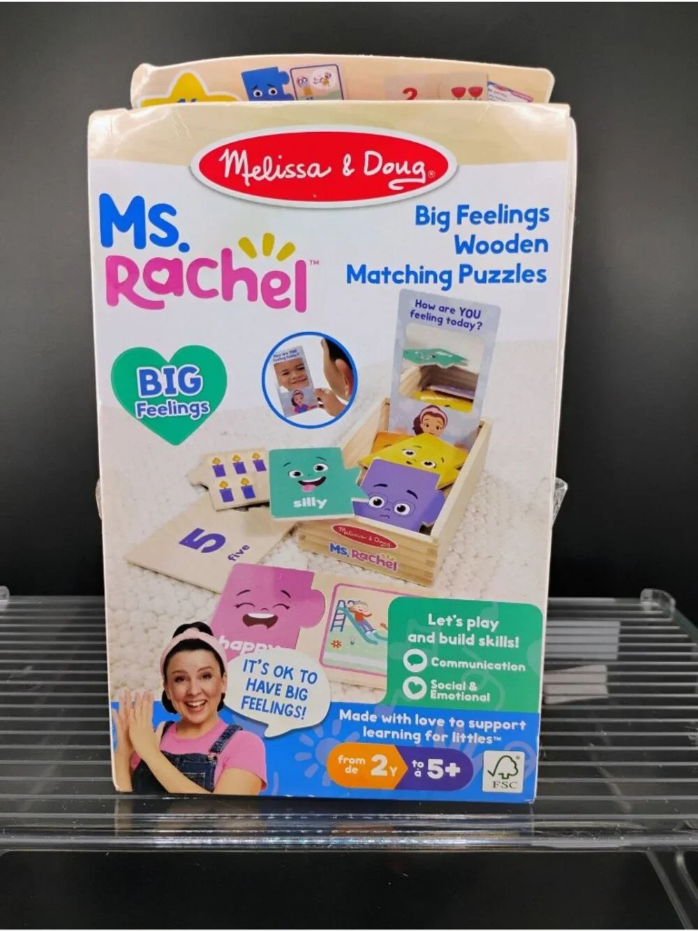 Melissa & Doug Ms. Rachel Big Feelings Wooden Matching Puzzles